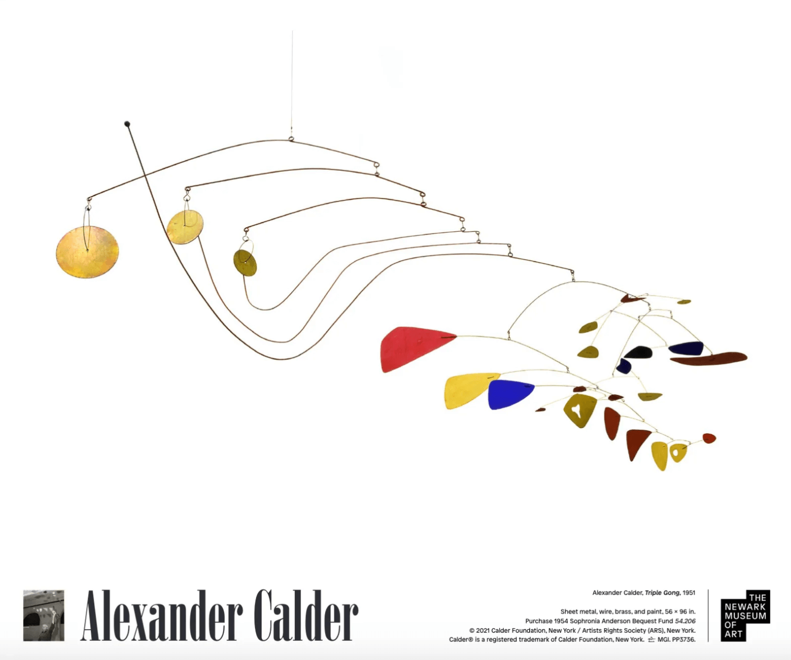 Alexander Calder "Triple Gong" Art Poster Print