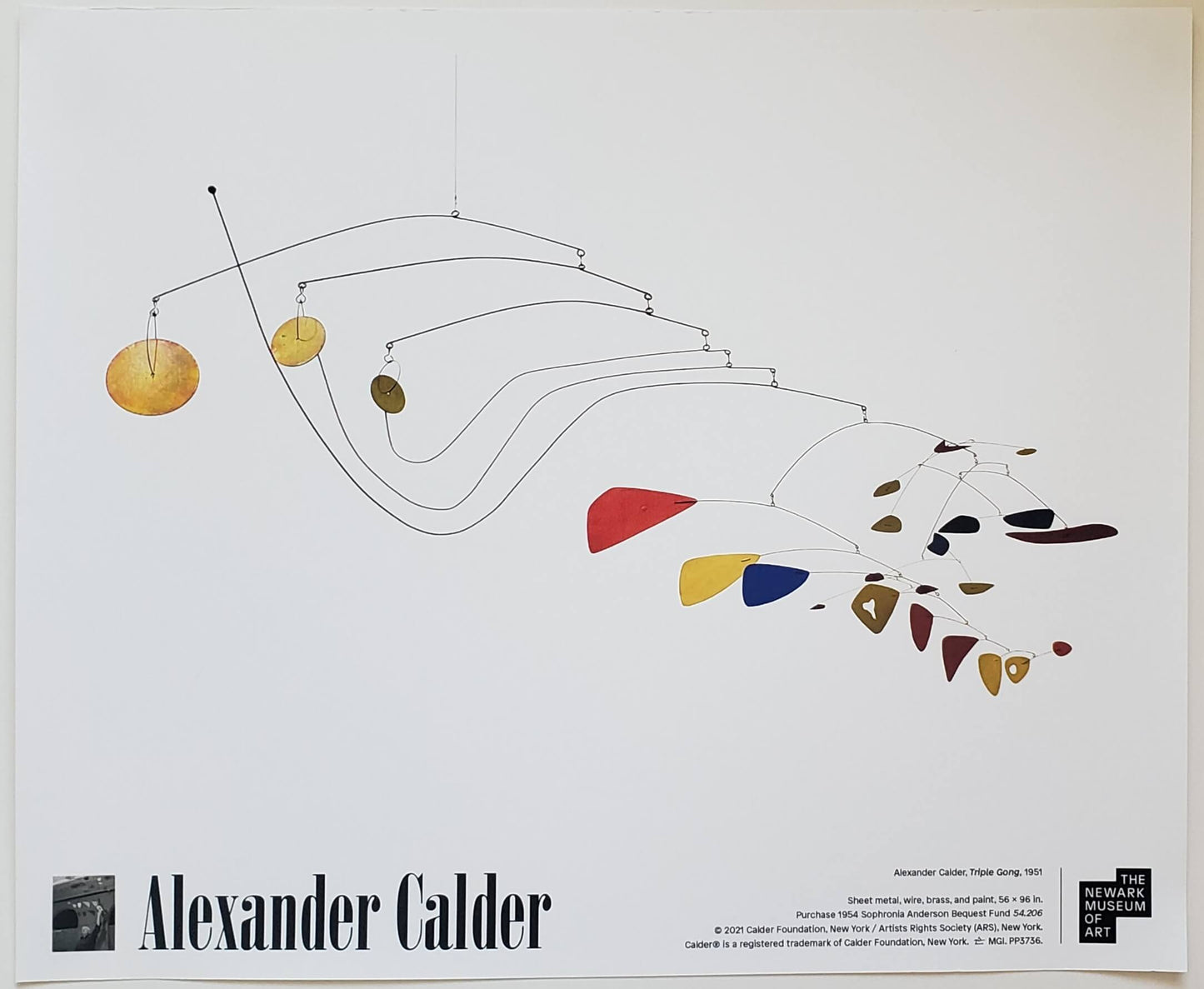 Alexander Calder "Triple Gong" Art Poster Print