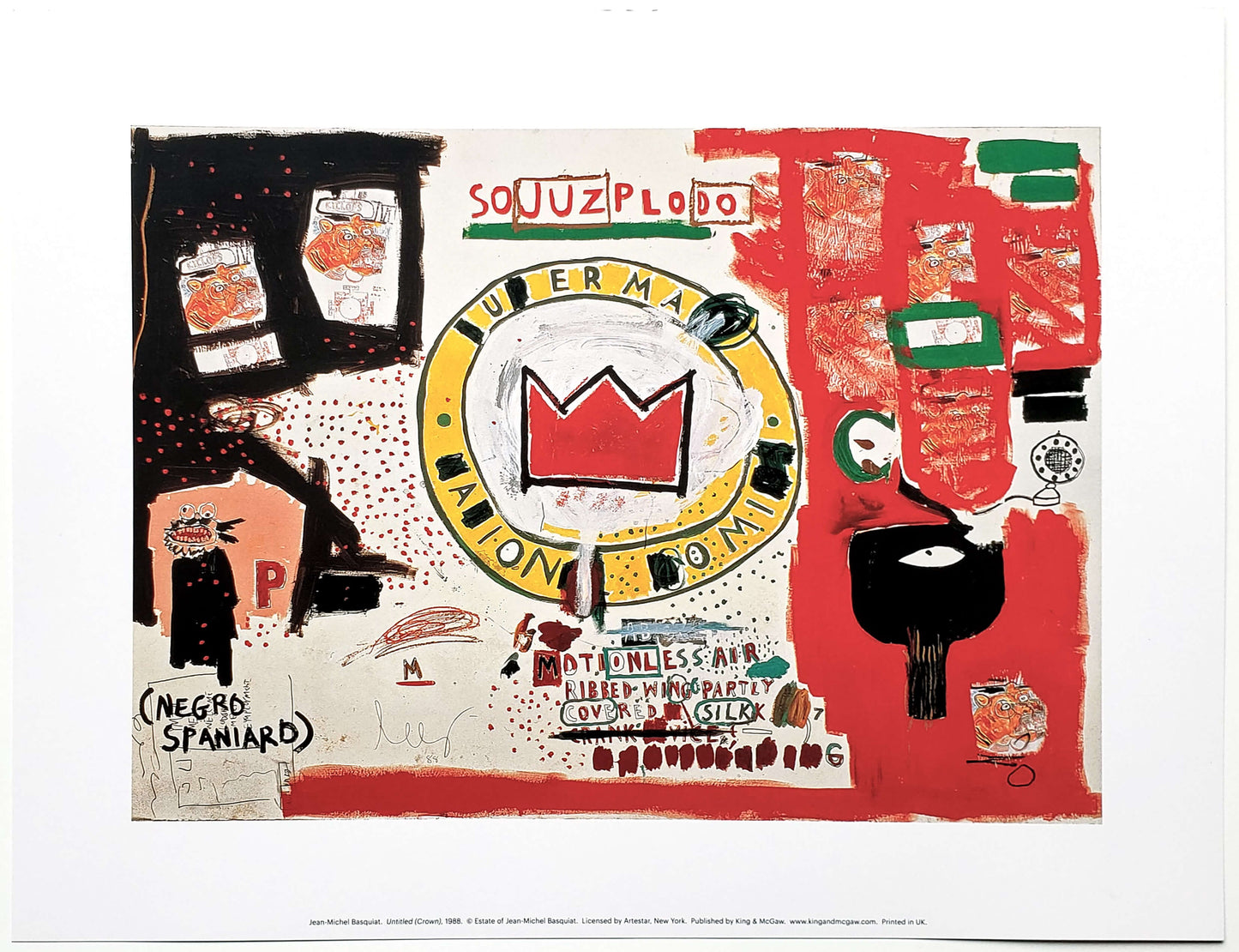 Jean-Michel Basquiat Crown 1988 Art Print