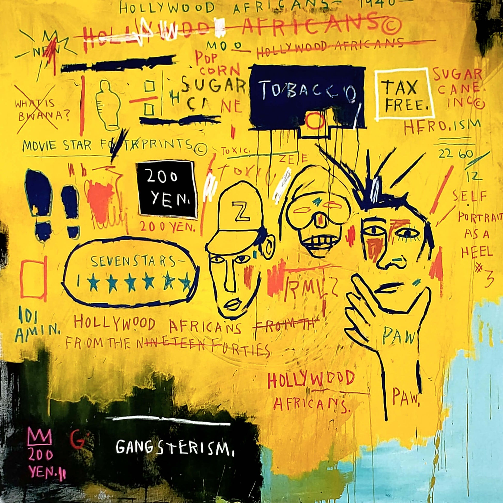 Jean-Michel Basquiat Hollywood Africans 1983 Art Print