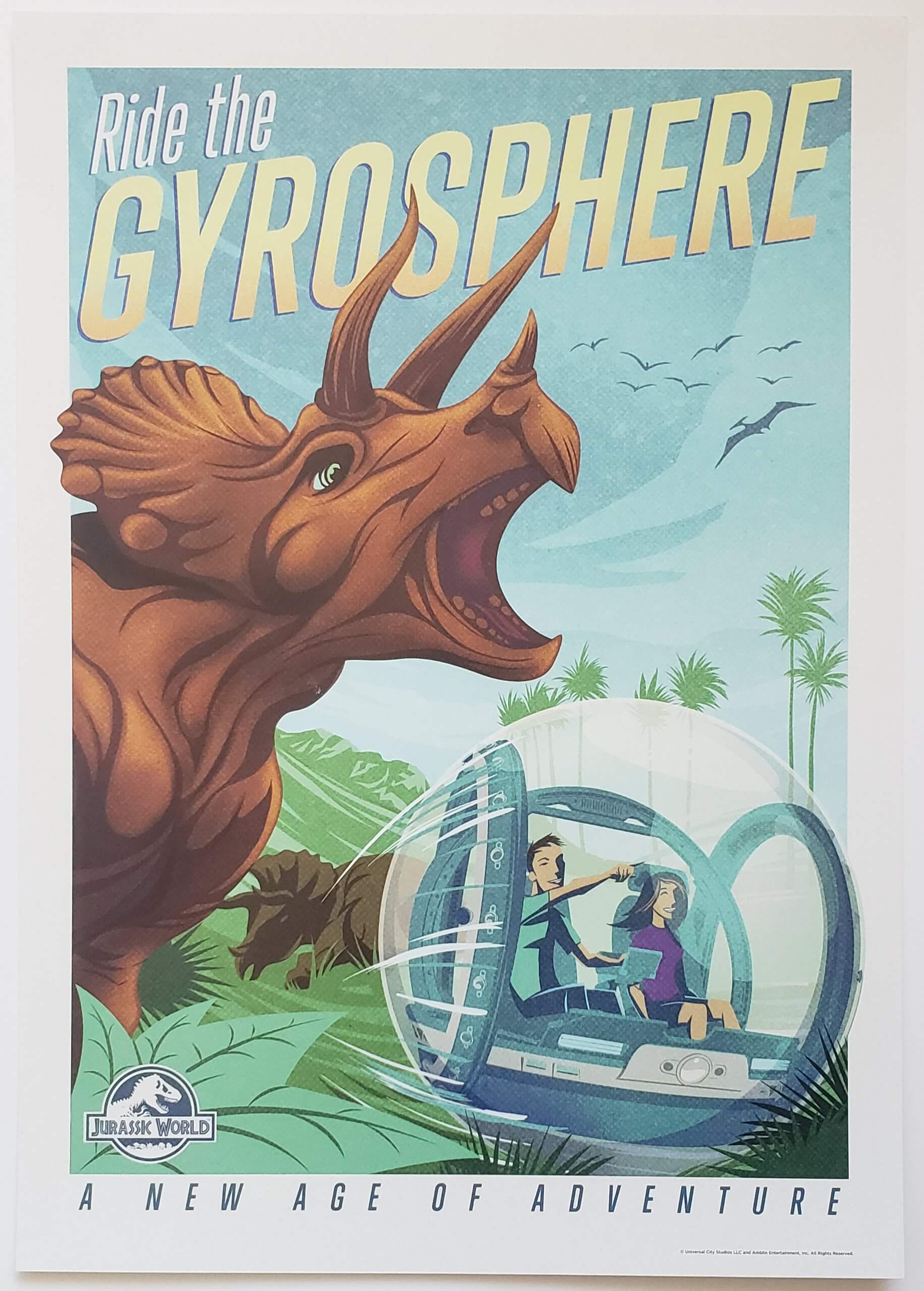 Jurassic World Original Poster From Cologne Germany Ride The Gyrosphe Gawsygallery 2276