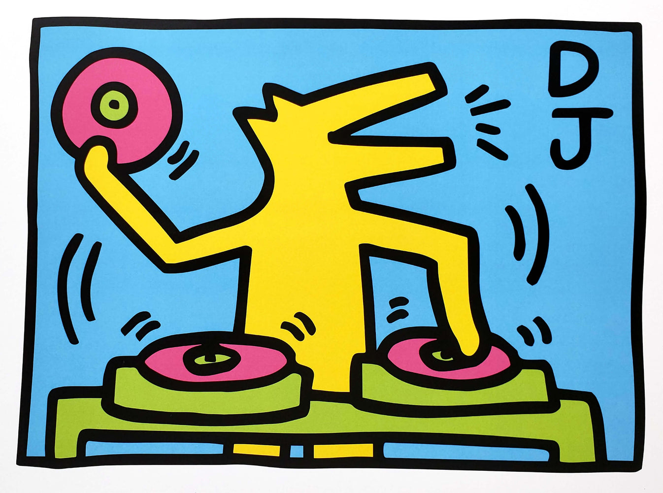 Keith Haring DJ Dog 1983 Pop Art Print – GawsyGallery