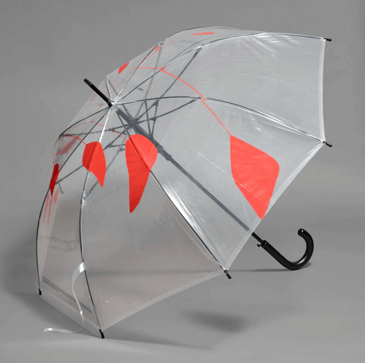 Alexander Calder Umbrella Rain Protection clear with red mobile art