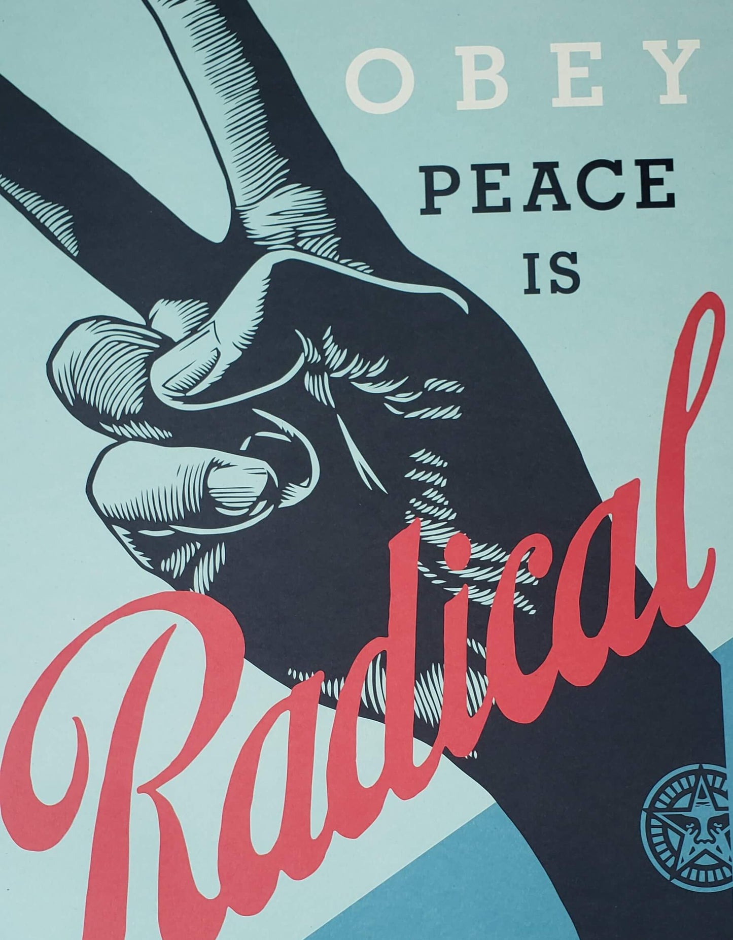 Shepard Fairey "Radical Peace" Hand Signed Offset Lithograph