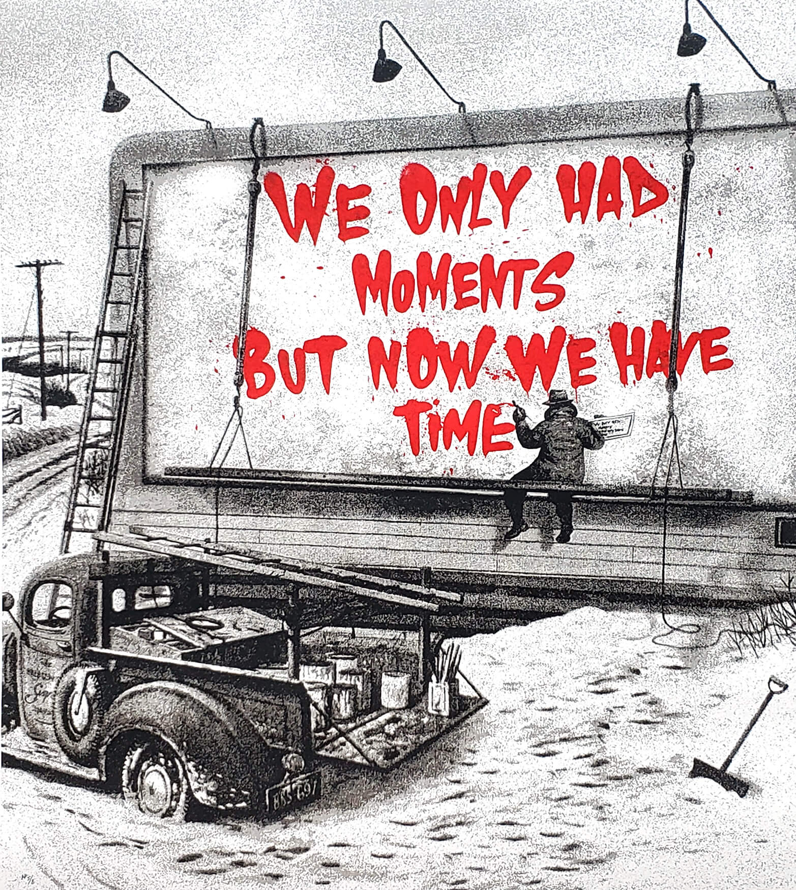 Mr. Brainwash "Now is the time" Red signed edition of 8