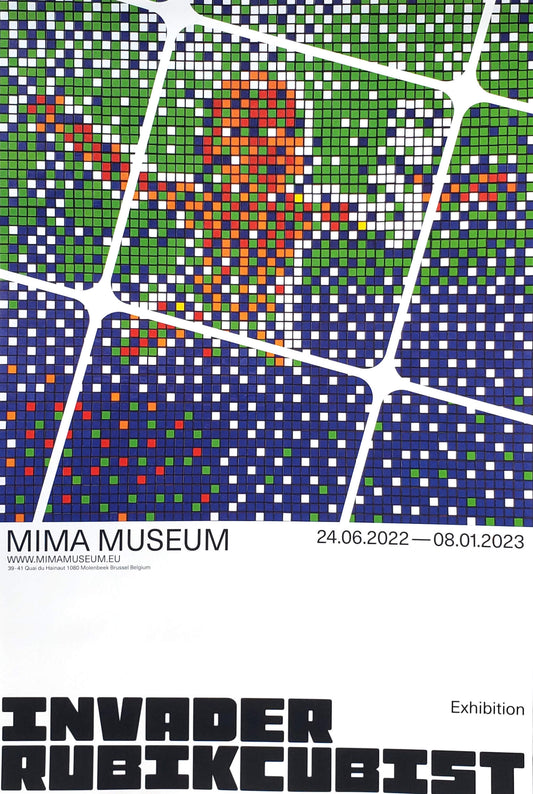 MIMA MUSEUM 24.06.02022 - 08.01.2023 INVADER RUBIKCUBIST Exhibition Nirvana POSTER