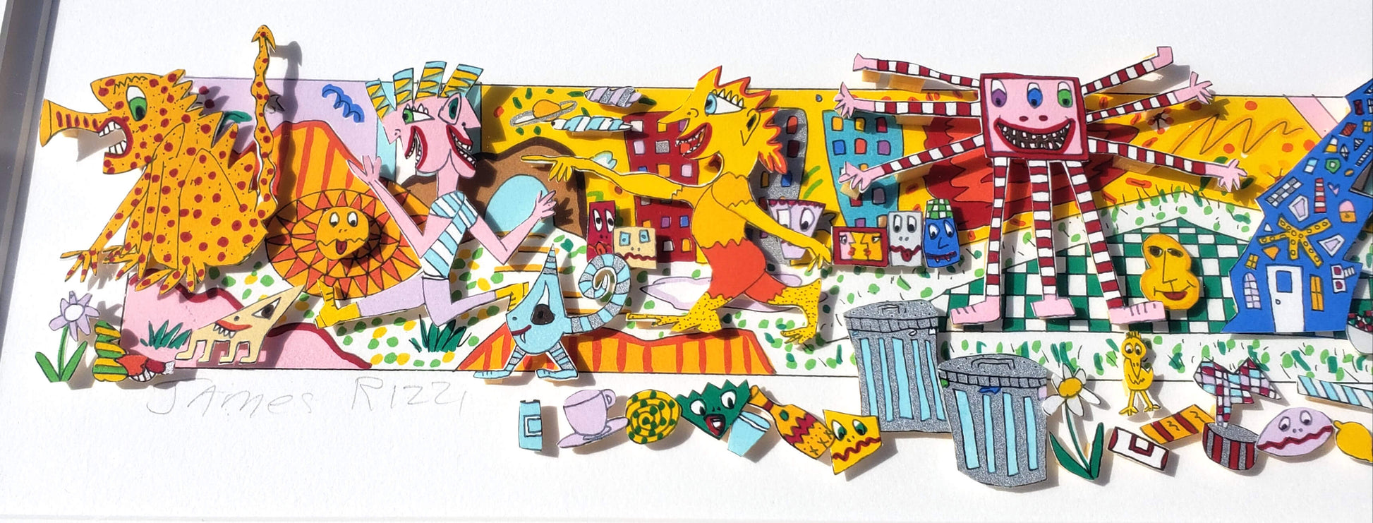 James Rizzi "Once upon a time in a land of make believe" Unique 3-D Pop Art Hand signed