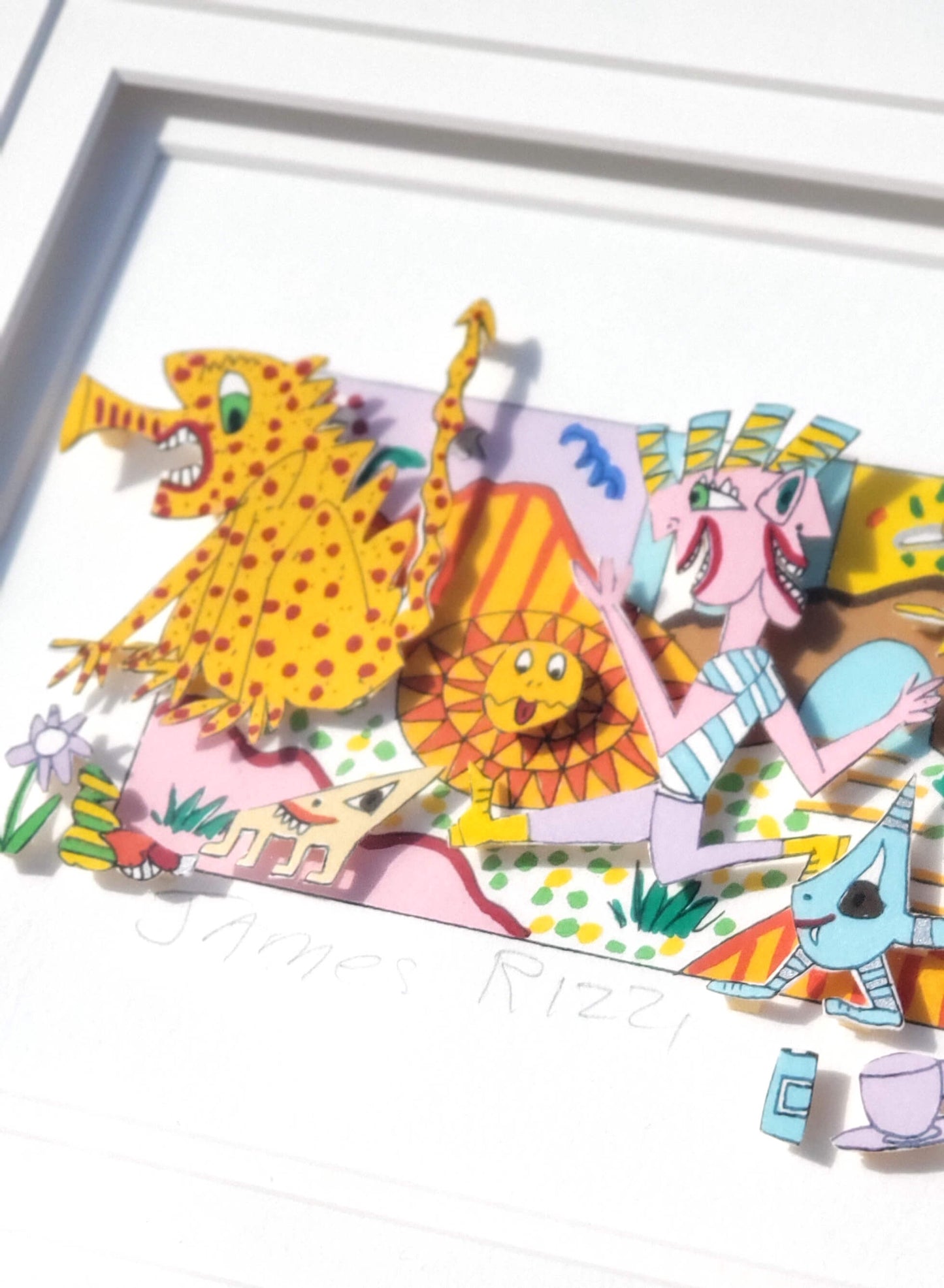 James Rizzi "Once upon a time in a land of make believe" Unique 3-D Pop Art Hand signed