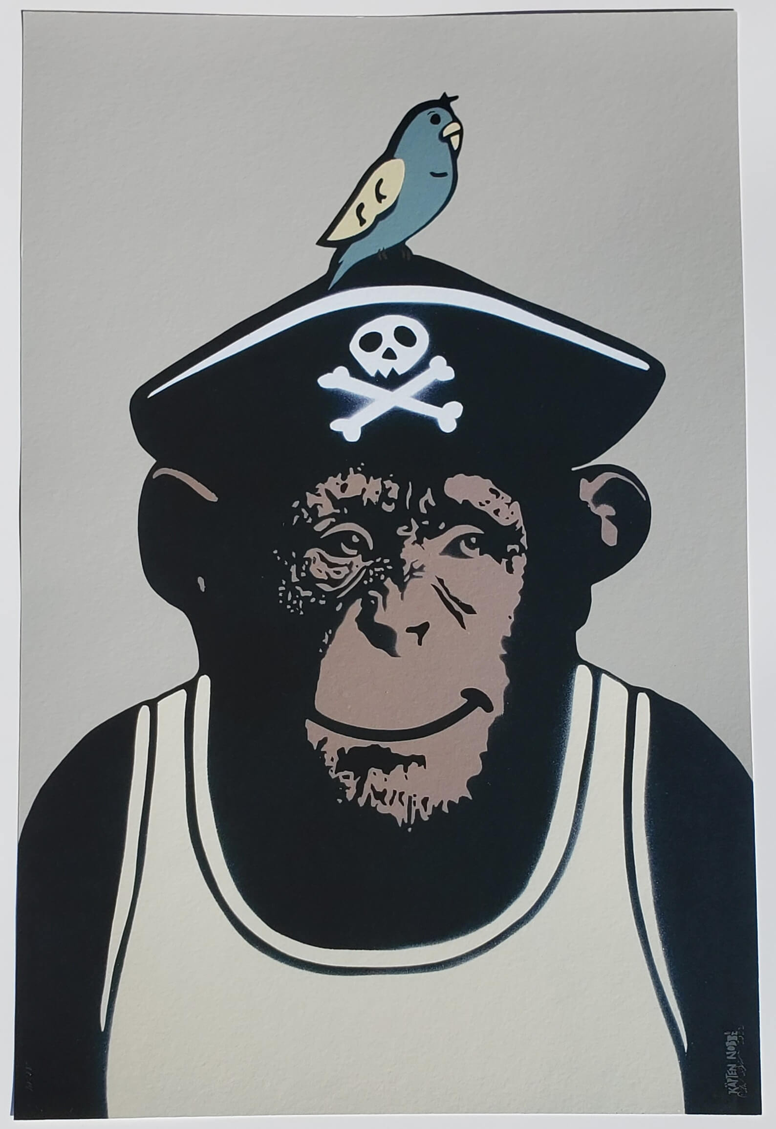 Käpten Nobbi "Old School Käpten Nobbi" Pirate Monkey hand signed print