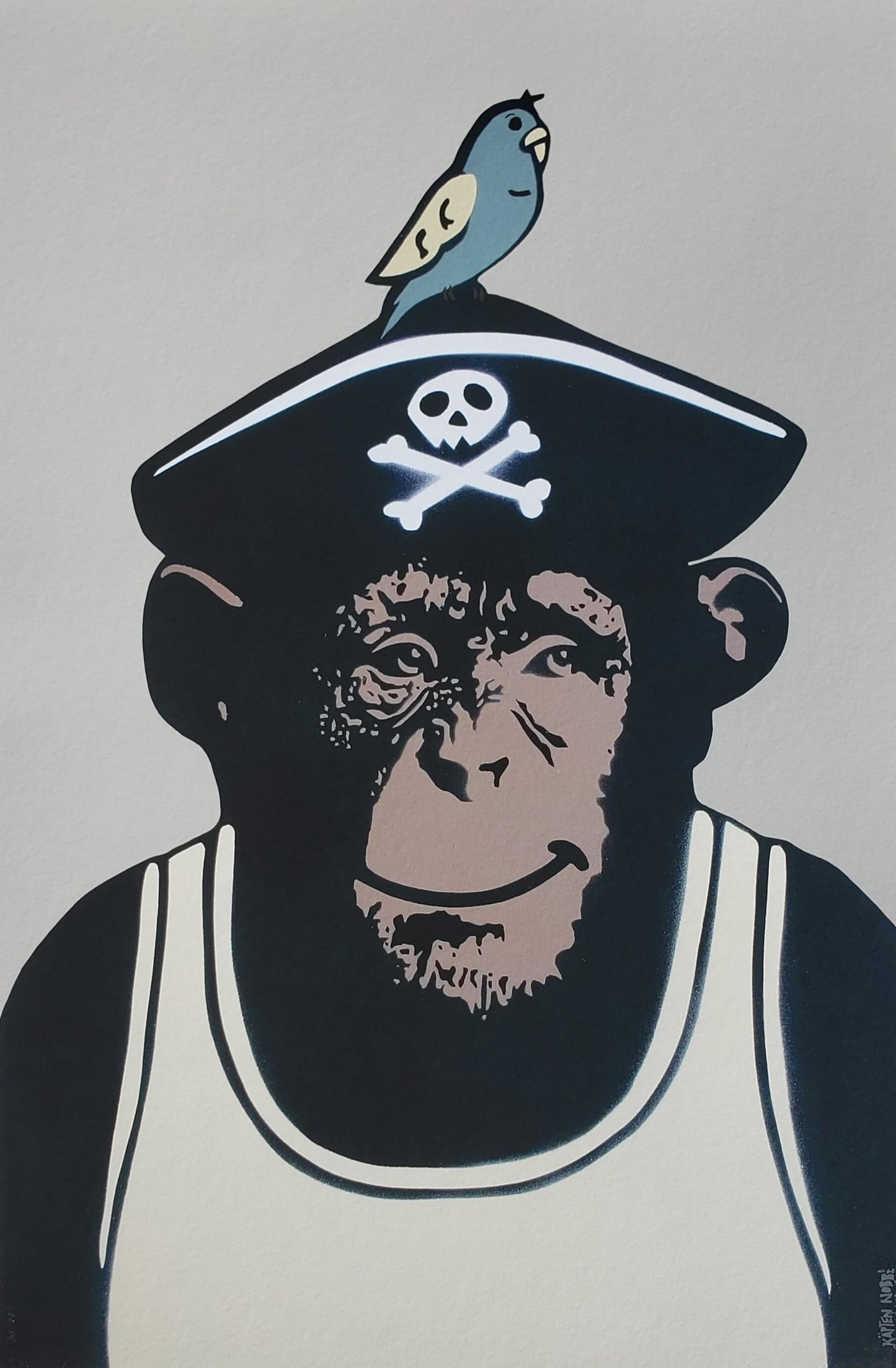 Käpten Nobbi "Old School Käpten Nobbi" Pirate Monkey hand signed print