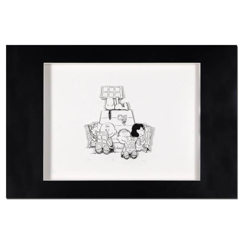 Peanuts "Down Time" Limited Edition 3D Decoupage in shadow box