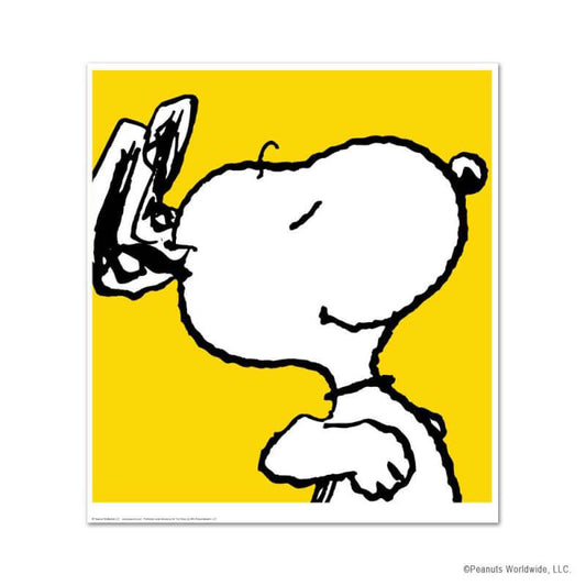 Peanuts "Snoopy: Yellow" happy comic strip dog on yellow background