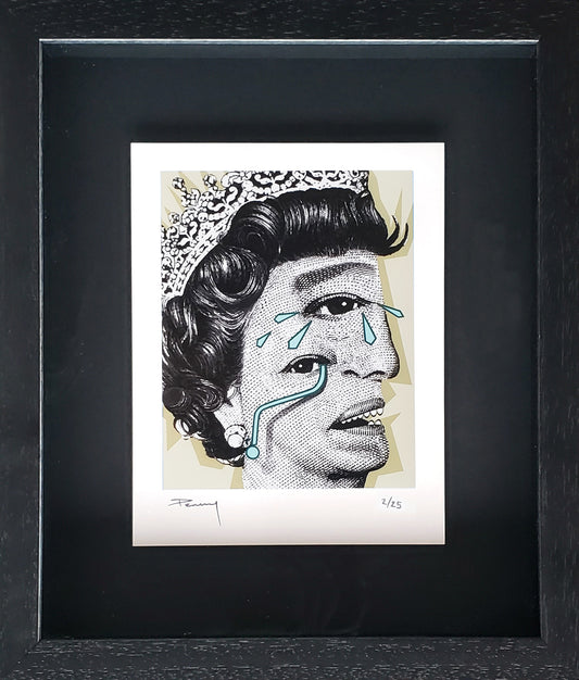 Penny "The Weeping Woman" Yellow hand signed, numbered, framed