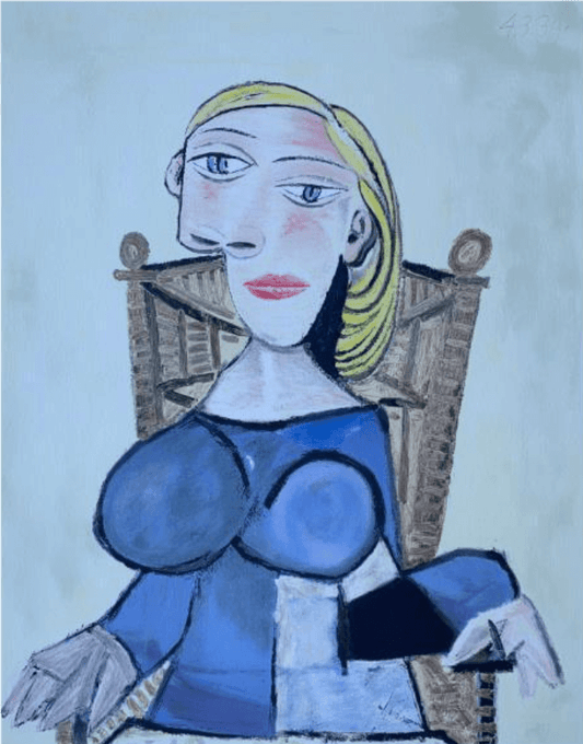 Pablo Picasso "Femme Blonde Au Fauteuil D'Osier" Lithograph signed by Marina Picasso